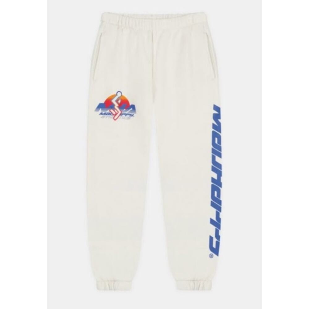 Madhappy Jogger Sweatpants Men’s Small‎ White Athletic Graphic Lounge Pants